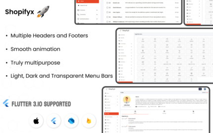 Shopifyx - Modern And Creative Flutter Admin Admin Template