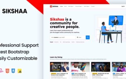 Sikshaa - LMS Online Education Course & School HTML Template Website Template