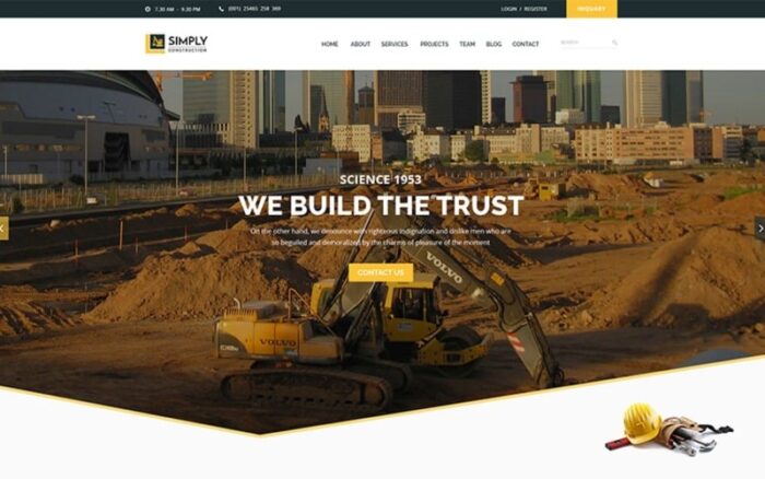 Simply - Construction Website Template