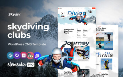 Skydiv - Sky Diving Clubs Multipurpose WordPress Elementor Theme WordPress Theme