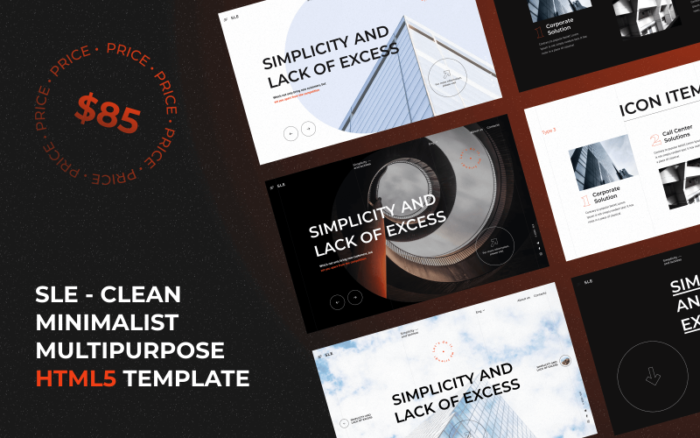 SLE - Clean Minimalist Multipurpose HTML5 Template Website Template