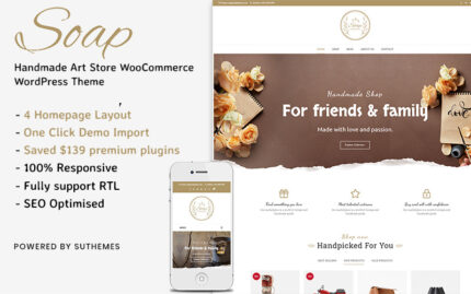 Soap - Handmade Art Store WooCommerce WordPress Theme WooCommerce Theme