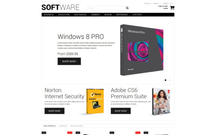 Software Shopping PrestaShop Theme