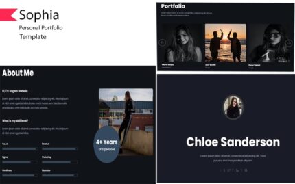 Sophia - Personal Portfolio Template Landing Page Template