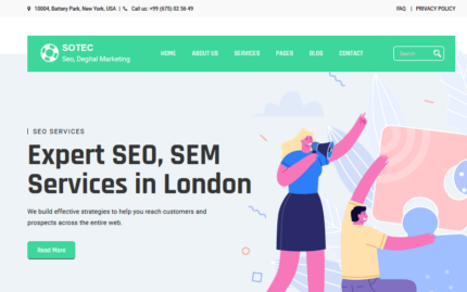 Sotec - SEO & Degital Marketing HTML Template Website Template