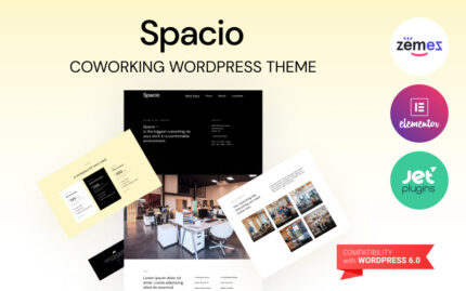 Spacio - Coworking WordPress Theme to Unite Workers