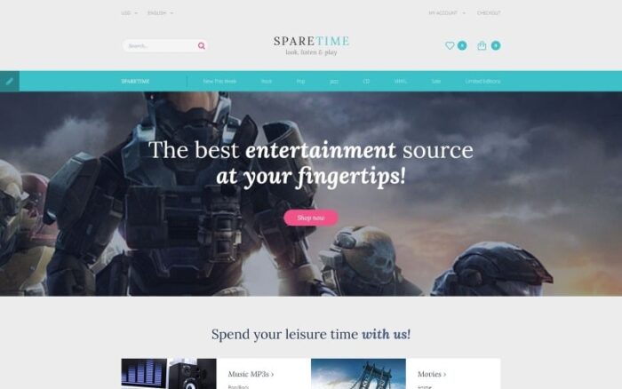 Spare Time OpenCart Template