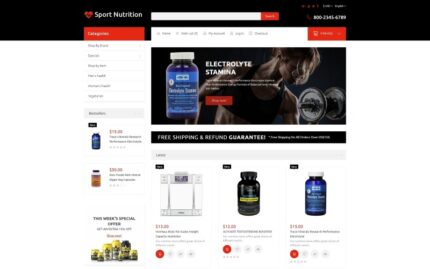 Sport Nutrition - Reliable Sport Nutrition OpenCart Template