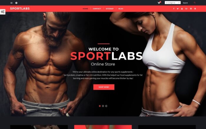 Sports Nutrition PrestaShop Theme