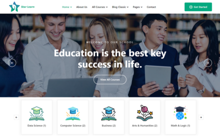 Star Learn - School, College, University, LMS, and Online Course Education Elementor WordPress Theme