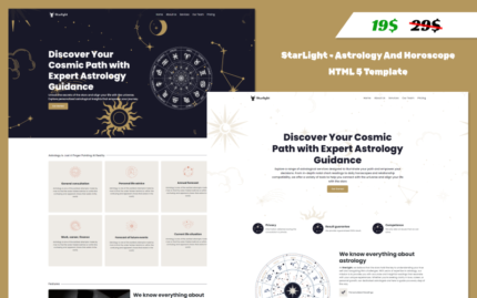 StarLight - Astrology & Horoscope HTML5 Bootstrap Template Landing Page Template