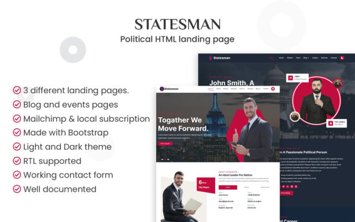 Statesman - Vote Campaign and Political Website Template