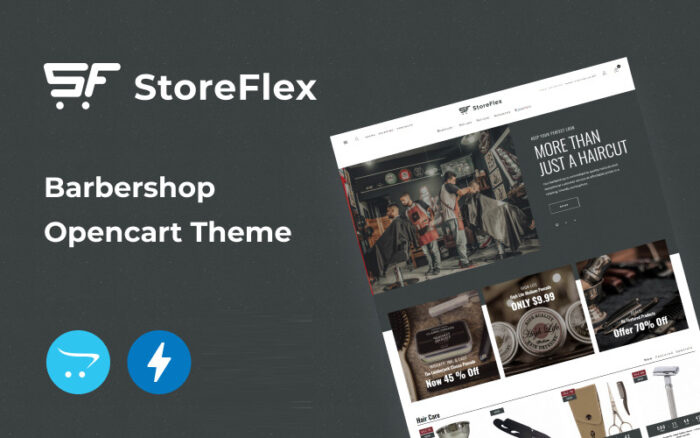 Storeflex Barbershop Online Template OpenCart Template