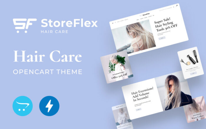 Storeflex Hair Care Online Store OpenCart Template