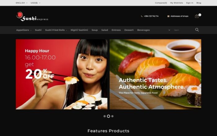 SushiExpress - Restaurant Store PrestaShop Theme