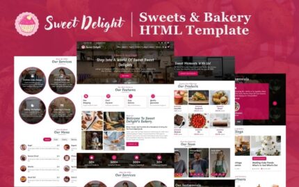 Sweet Delight - Sweets & Bakery HTML5 Website Template