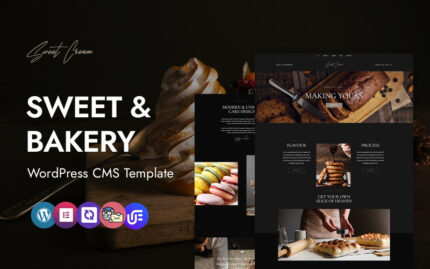 Sweetcream - Bakery and Cookie Shop CMS WordPress Elementor Theme WordPress Theme