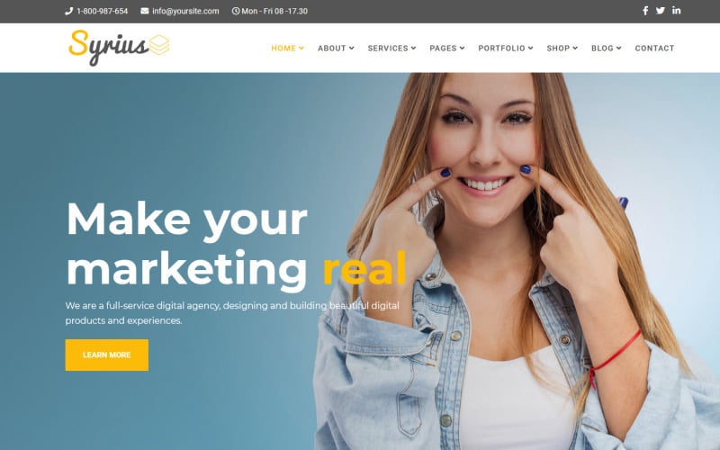 Syrius - SEO Digital Agency Creative Joomla 5 Template Joomla Template