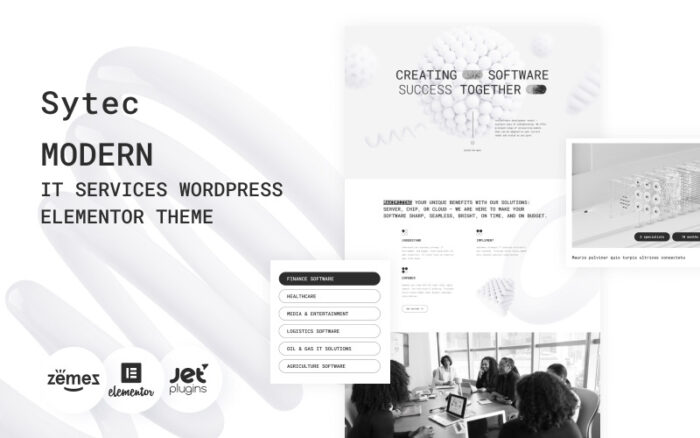 Sytec - Modern IT Services Landing WordPress Elementor Theme WordPress Theme