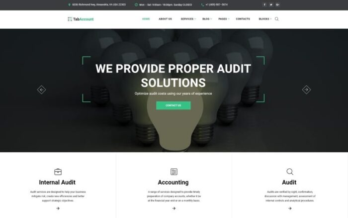 TabAccount - Audit Ready-to-Use Website Template