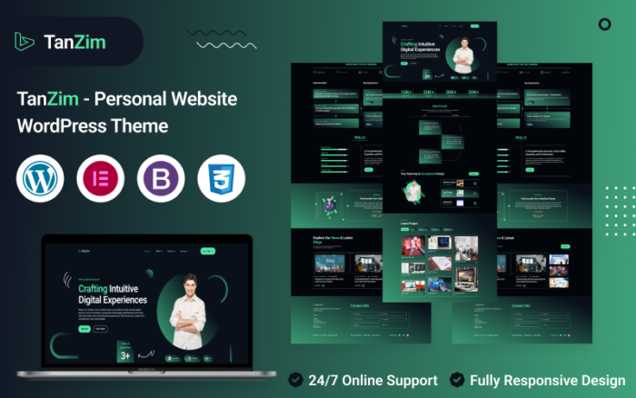 Tanzim - Personal Website WordPress Theme