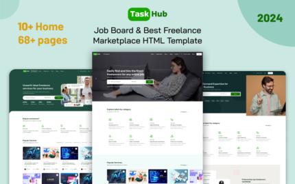 TaskHub - Job Board & Best Freelancing Marketplace HTML Template Website Template