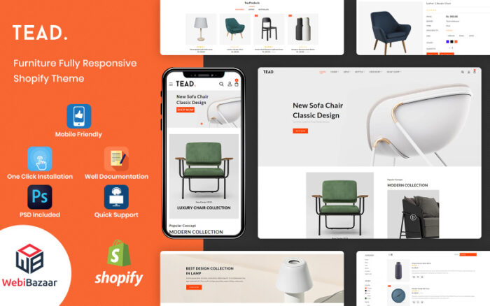 Tead - Minimal Modern Furniture Shopify Theme