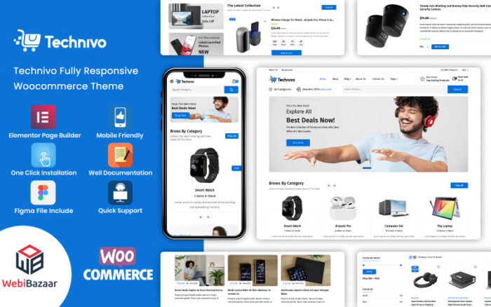 Technivo - Electronics MegaShop WooCommerce Template WooCommerce Theme