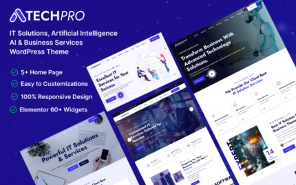 TechPro - IT Solutions, Artificial Intelligence AI & Business Services WordPress Theme