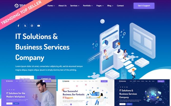 Techvio - IT Solutions & Business Services Multipurpose HTML5 Website Template