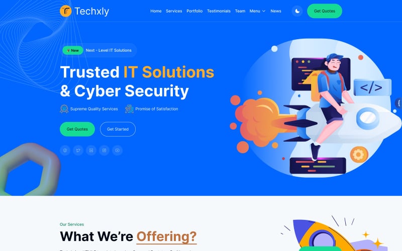 Techxly | IT Solutions & Business Services Multipurpose Responsive Website Template