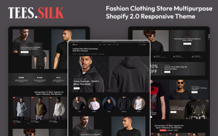 TeesSilk - T-Shirt Printing Fashion Store Multipurpose Shopify 2.0 Responsive Theme Shopify Theme