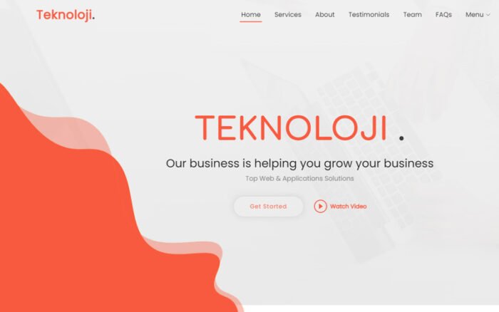 Teknoloji - Business Services & Technology Landing Page Template