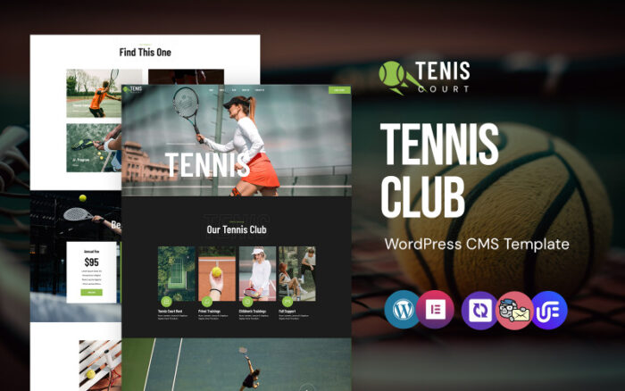 Tenis - Badminton Club And Couch WordPress Elementor Theme WordPress Theme