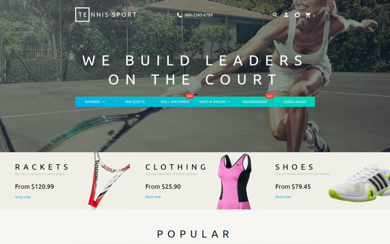 Tennis Sport PrestaShop Theme