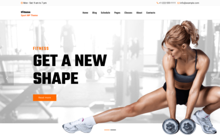 tFitness - Fitness and Sport WordPress Theme