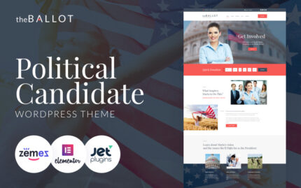 The Ballot - Political Candidate WordPress ElementorTheme WordPress Theme