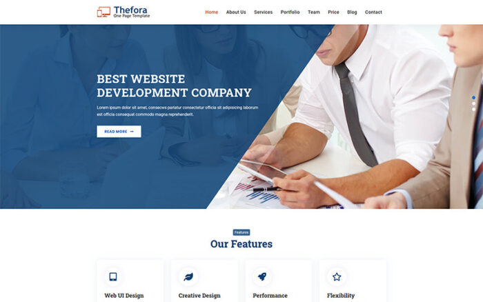 Thefora Landing Page Template