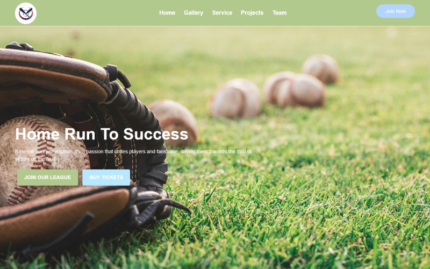 TishBaseballHTML - Baseball HTML Template Landing Page Template