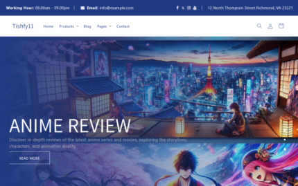 Tishfy11 - Anime and Manga Shopify 2.0 theme Shopify Theme