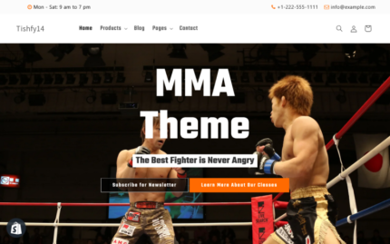 Tishfy14 - Martial Arts Shopify 2.0 theme Shopify Theme