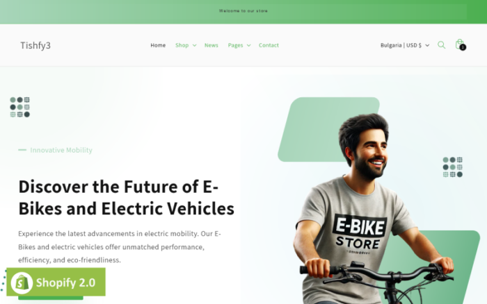 Tishfy3 - E-Bikes and Electric Vehicles Shopify 2.0 Theme Shopify Theme