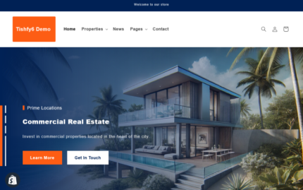 Tishfy6 - Real Estate Store Shopify 2.0 Theme Shopify Theme