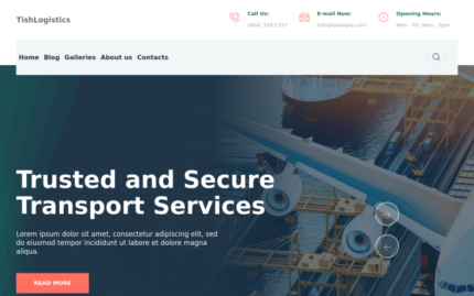 TishLogistics - Logistics and Transportation WordPress Theme