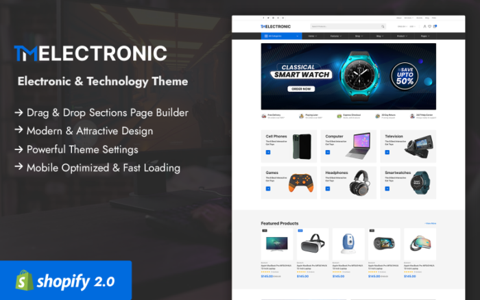 TMElectronic - Electronics eCommerce Shopify 2.0 Theme Shopify Theme