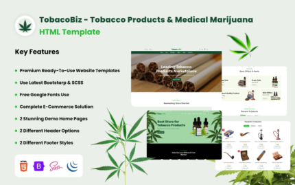 TobacoBiz - Tobacco Products & Medical Marijuana HTML Template Website Template