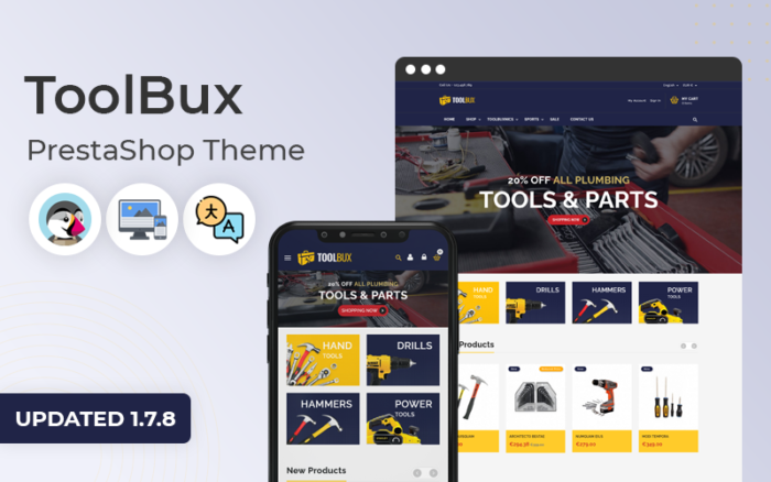 ToolBux - Tools & Hardware Responsive Prestashop Theme PrestaShop Theme