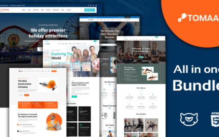 Toomar Business Multipurpose Landing Page Bundle Template Landing Page Template