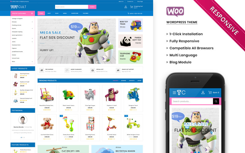 Toycult - The Kids Toy Store Premium WooCommerce Theme