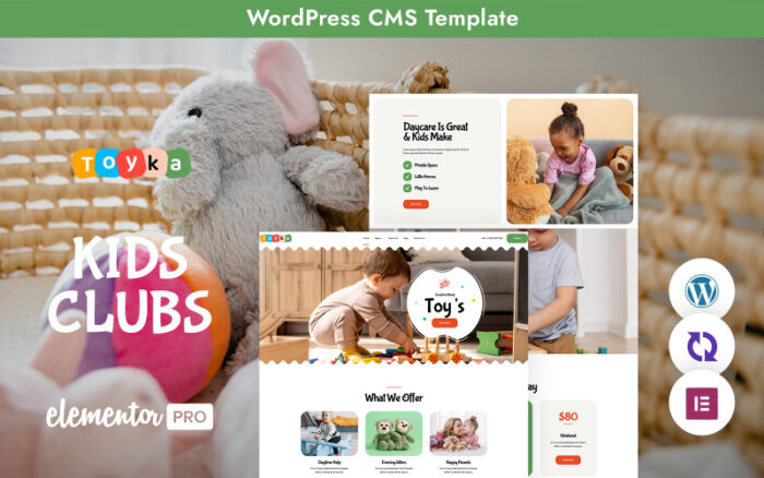 Toyka – A Playful and Vibrant WordPress Theme for Kids Care And Toy Stores